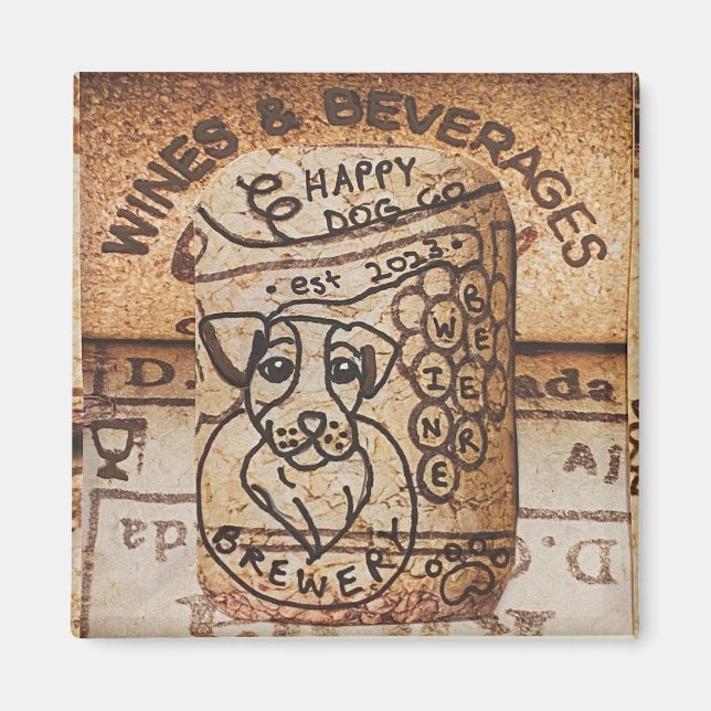 Hand Drawn Dog Brauerei Magnet (Vorne)
