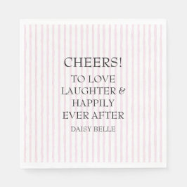 Hand Drawn Doodle Bridal Shower Pink Serviette