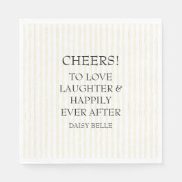 Hand Drawn Doodle Bridal Shower Yellow Serviette