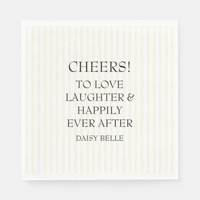 Hand Drawn Doodle Bridal Shower Yellow Serviette (Vorderseite)