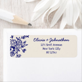 Hand Drawn Doodles Wedding Return Address