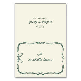 Hand Drawn Editable Guest Name Wedding Place Card Tischnummer