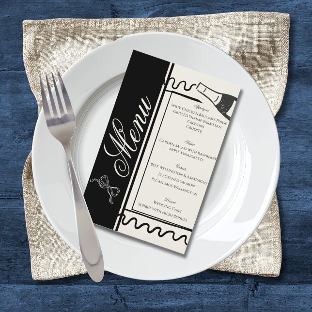 Hand Drawn Elegant Simple Black & White Wedding  Flyer (Von Creator hochgeladen)