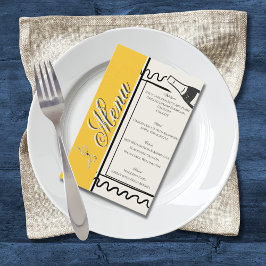 Hand Drawn Elegant Simple Yellow & Cream Wedding  Flyer