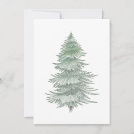 Hand Drawn Evergreen Tree Mitteilungskarte