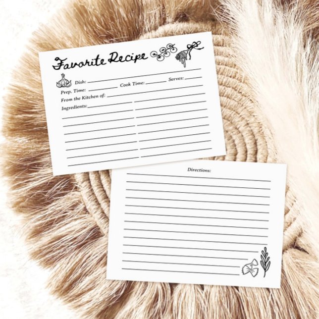 Hand Drawn Favorite Recipe Card (Von Creator hochgeladen)