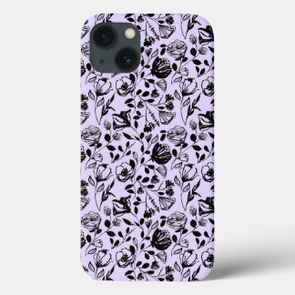Hand Drawn Floral Lilac Fall Case-Mate iPhone Hülle