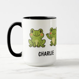 Hand Drawn Frog Custom Cute Tasse