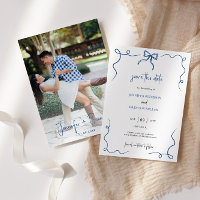 Hand Drawn Fun Französisch Save the Date Foto