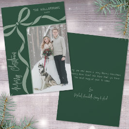 Hand Drawn Green Whimsical Merry Christmas Feiertagskarte