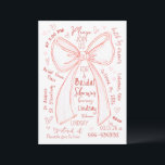 Hand Drawn Handwritten Whimsical Bridal Shower Einladung<br><div class="desc">For this year, invitation trends are all about personality. Hand-drawn illustrations, whimsical "scribble" styles, and playful, mismatched fonts (exactly like the ones on this card) are incredibly popular because they feel unique and custom. This design is tailor-made for a bride who loves embracing her feminine side and doesn't want her...</div>
