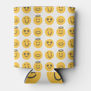 Hand Drawn Happy Emoji Pattern Dosenkühler