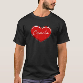 Hand Drawn Heart Camila - Vorname Herz I Liebe T-Shirt