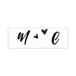 Hand Drawn Heart Name Initials Permastempel