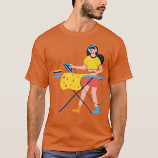 Hand Drawn IRONING FRAU T-Shirt