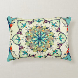 Hand Drawn Kingfisher Mandala Dekokissen