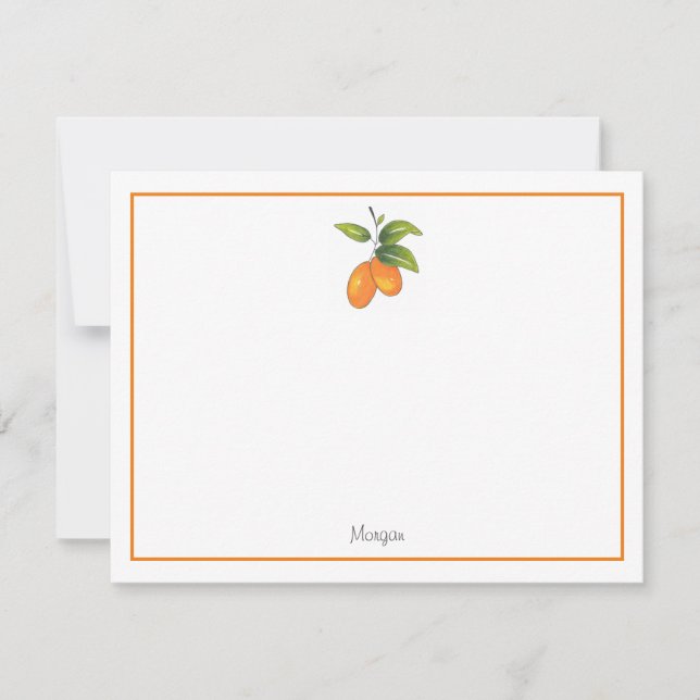 Hand Drawn Kumquats Mitteilungskarte (Vorderseite)