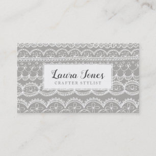 Hand Drawn Lace Crafters Bloggers Publicity Terminkarte