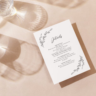 Hand Drawn Laurel Wreath Begleitkarte