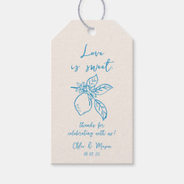 Hand Drawn Lemon Wedding Danke Ihnen für Tags Geschenkanhänger