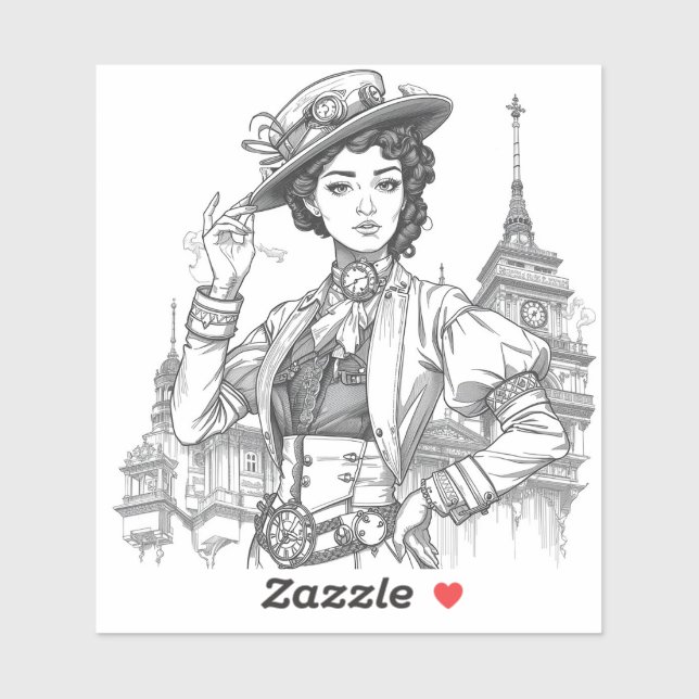 hand-drawn line art,  aufkleber (Blatt)