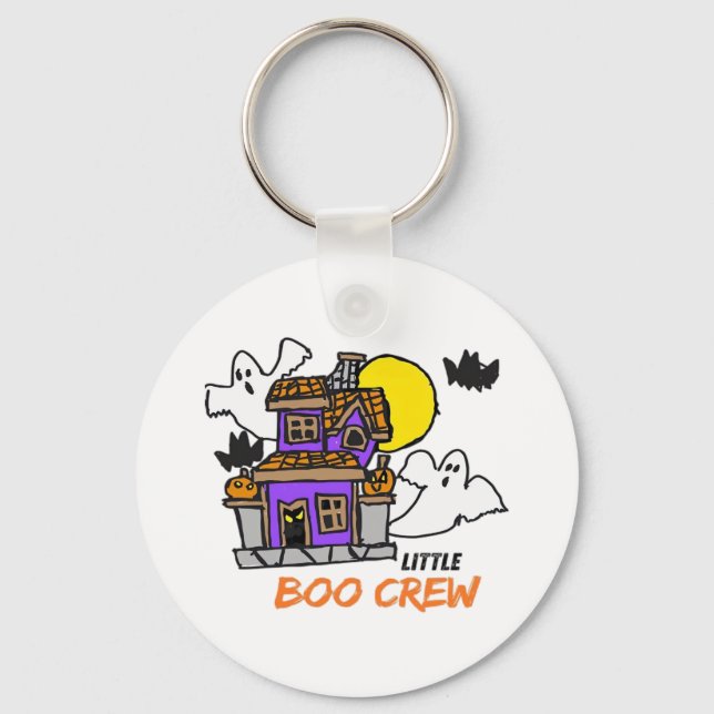 Hand Drawn Little Boo Crew Halloween Schlüsselanhänger (Vorderseite)