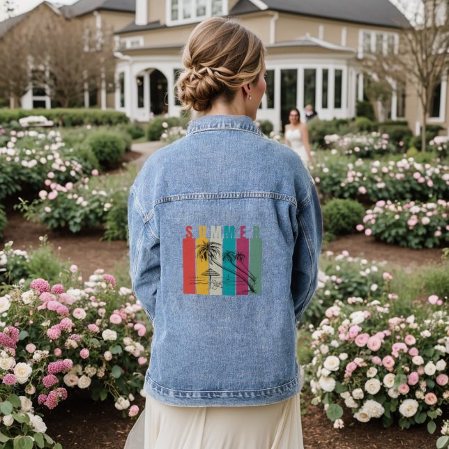 Hand-Drawn Look Art Lover's Denim Jacket - Unique  (Mariage Retour)