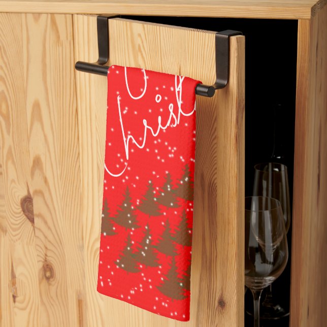 Hand-Drawn Merry Christmas Geschirrtuch (Drittel gefaltet)
