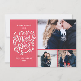 Hand Drawn Merry Kisses Weihnachten Multi-Foto