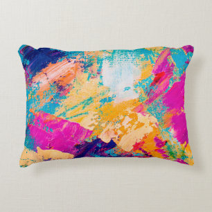 Hand drawn oil painting. Abstract art background.  Dekokissen