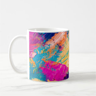 Hand drawn oil painting. Abstract art background.  Kaffeetasse