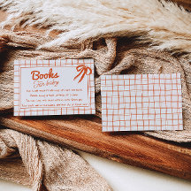 Hand Drawn Orange Neutral Gingham Bow Buchanfrage