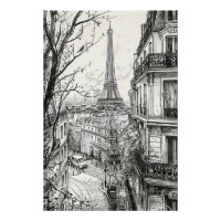 Hand Drawn Paris Szenen