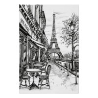 Hand Drawn Paris Szenen