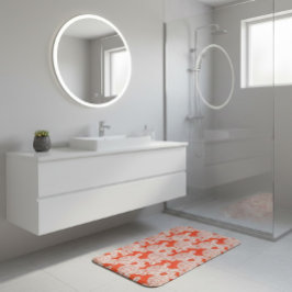 Hand Drawn Peony Floral Badematte