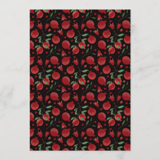 Hand-drawn Pomegranate Fruits Seamless Pattern Einladung