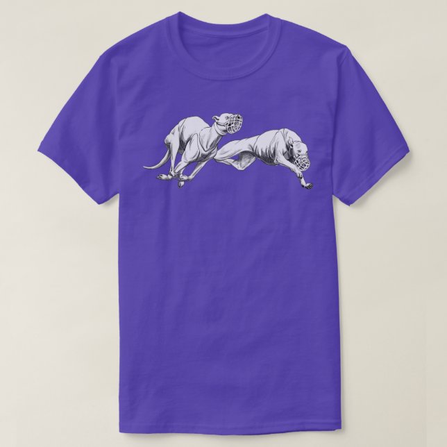 Hand Drawn Running Greyhounds T-Shirt (Design vorne)