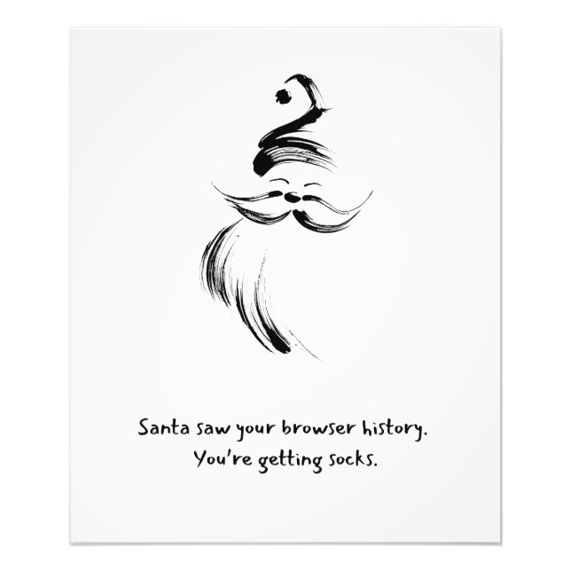 Hand-Drawn Santa Claus quote Fotodruck (Vorne)