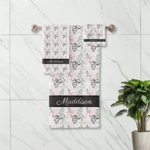 Hand Drawn Santa Claus Weihnachten Badhandtuch Set