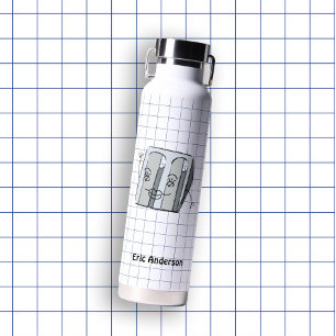 Hand Drawn School Supplier Sharpener Trinkflasche