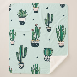 Hand drawn seamless pattern with cacti and succule sherpadecke