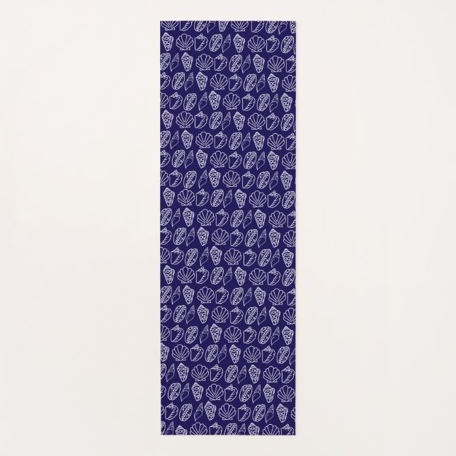 Hand-drawn Seashell Patterned Yoga Mat Yogamatte (Vorderseite)