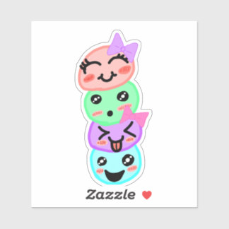 Hand-drawn, Sibling Joy, Emotion Stack, Kids Art,  Aufkleber