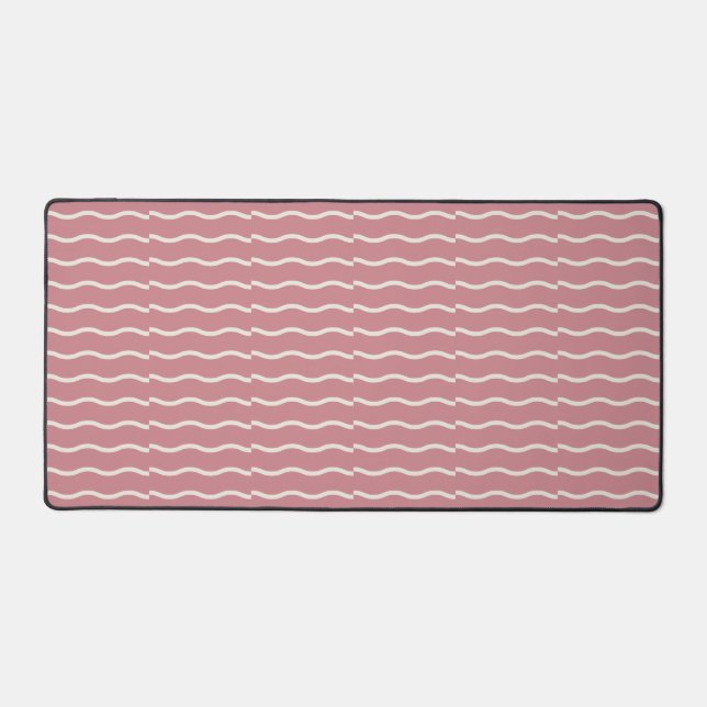 Hand-Drawn Wavy Ticking Stripe | Dusty Rose (Recto)