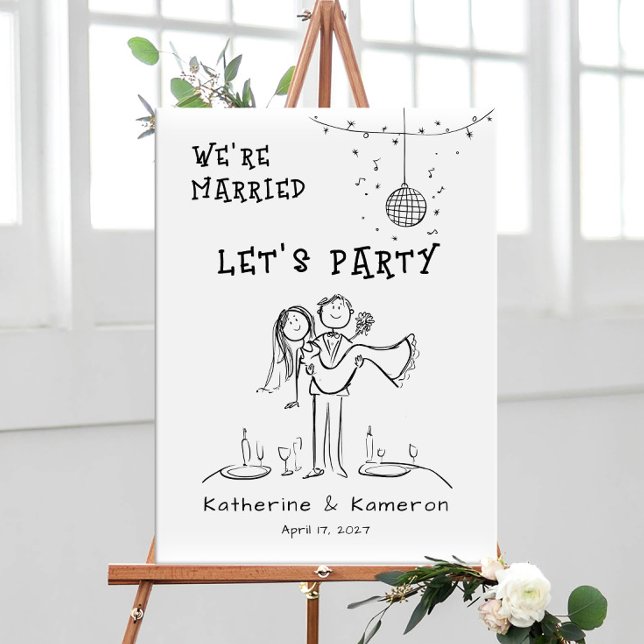 Hand Drawn Whimsical Elopment welcome Poster (Von Creator hochgeladen)