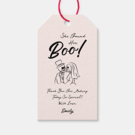 Hand Drawn Whimsical Halloween Hochzeit Geschenkanhänger