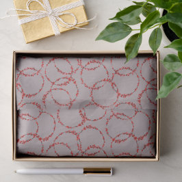 Hand Drawn Winter Berries Wreath Muted Mauve Seidenpapier