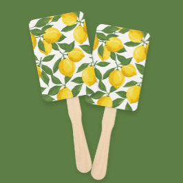  Hand Fan with Lemon Print - Fresh & Vibrant Desig Fächer