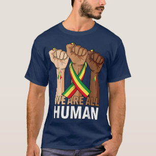 Hand Fist Wir sind alle Mensch - Schwarze Geschich T-Shirt