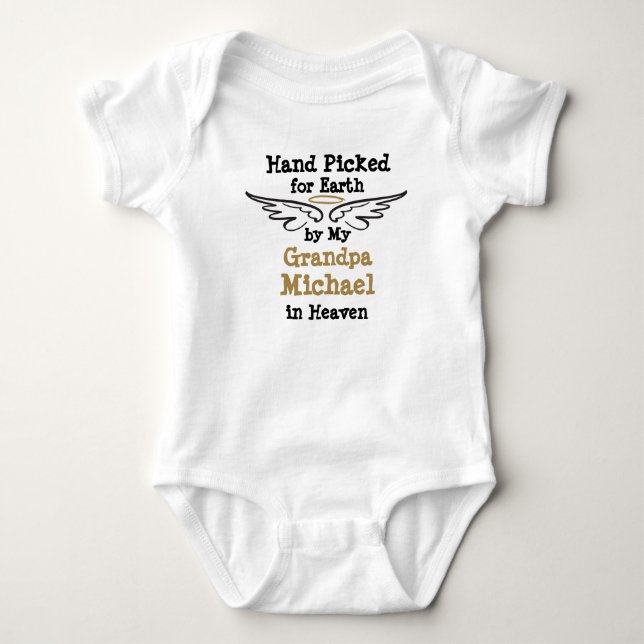 Hand für die Erde von My ... mit Halo Baby Strampler (Vorderseite)